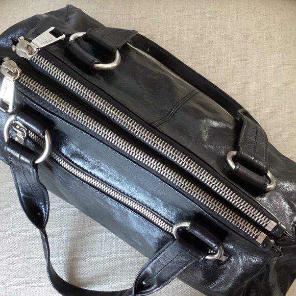 HOBO Leather Over-the-Shoulder Satchel Handbag - Picture 6 of 12